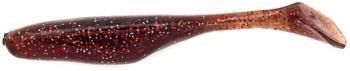 4" Walleye Turbo Shad - Rootbeer / Red Glitter